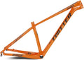 27.5er 29er Bike Frame 15''/17''/19'' Hardtail Mountain Bike Frame XC/AM Carbon Rigid Frame Disc Brake QR 135mm Internal Routing(Orange,27.5 * 15'')