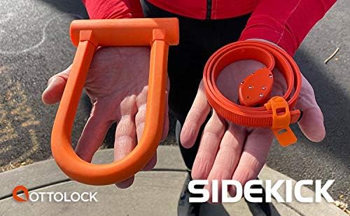 OTTOLOCK Sidekick Compact U-Lock - Heavy Duty Anti Theft Bicycle U-Lock with Keys, Silicone-Coated, Bike Accessories, Black