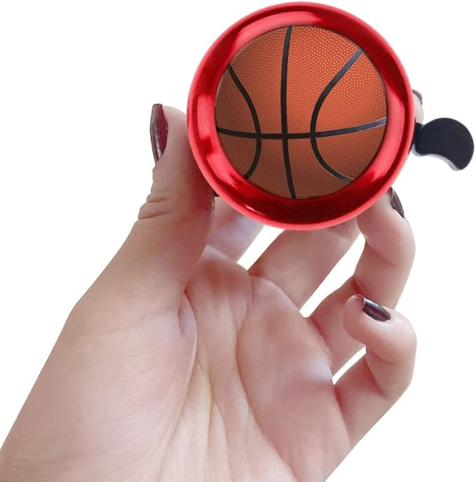 WIRESTER Red Aluminum Round Bike Bell, Classic Ring Bicycle Bell, Bike Accessories Bell Ring for Adults Kids Girls Boys