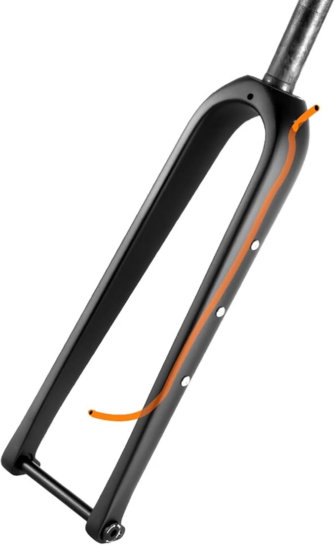 WCS Gravel Bikes Rigid Fork 700C Full Carbon Fiber Road Bikes Fork 1-1/8" Straight / 1-1/8 to 1-1/2"Tapered Tube Front Fork Thru Axle 12X100mm Disc Brake