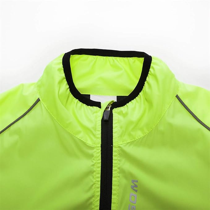 WOSAWE Packable Cycling Jacket Hooded Running Coat Lightweight Biking Windbreaker