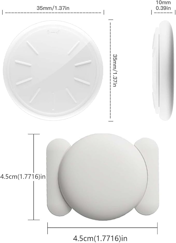 Car GPS Tracking Device for Vehicles, 2PCS Real Time GPS Tracker Work with Find My (iOS Only),Hidden Mini GPS Tracker,No Monthly Fee (White Tracker, White Magnetic Case)