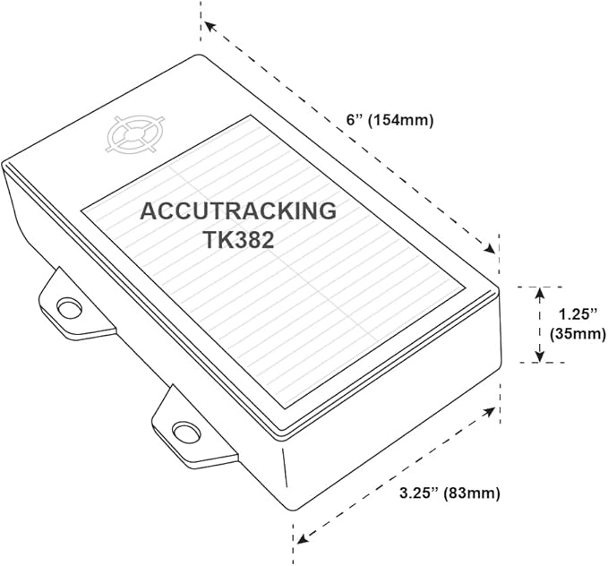 AccuTracking Solar GPS Tracker, 12,000mAh Long Lasting Battery, Magnetic, Heavy Duty, Large Panel, IP67 Waterproof, Trucks, Trailers, Farming, Equipment, RV, 4G LTE Worldwide, Subscription Needed