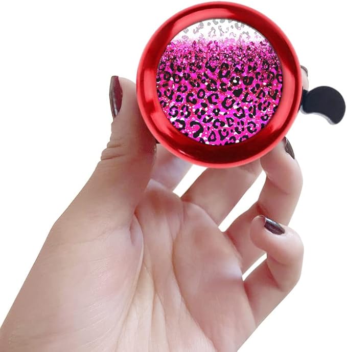 WIRESTER Red Aluminum Round Bike Bell, Classic Ring Bicycle Bell, Bike Accessories Bell Ring for Adults Kids Girls Boys