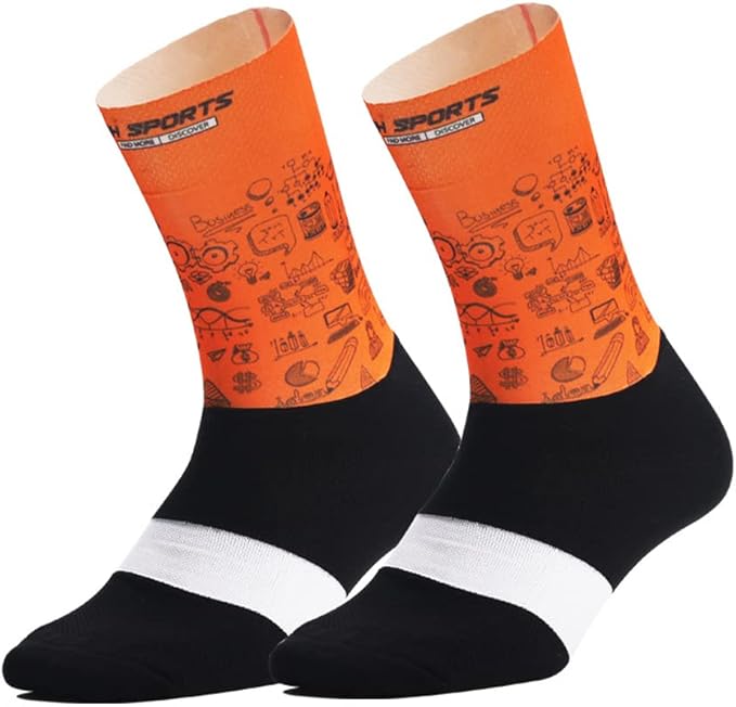 Cycling Socks Pro Mens Womens Riding Socks Bicycle Bike Sport Ankle Athletic Socks XC MTB BMX White Yellow Blue Green Red