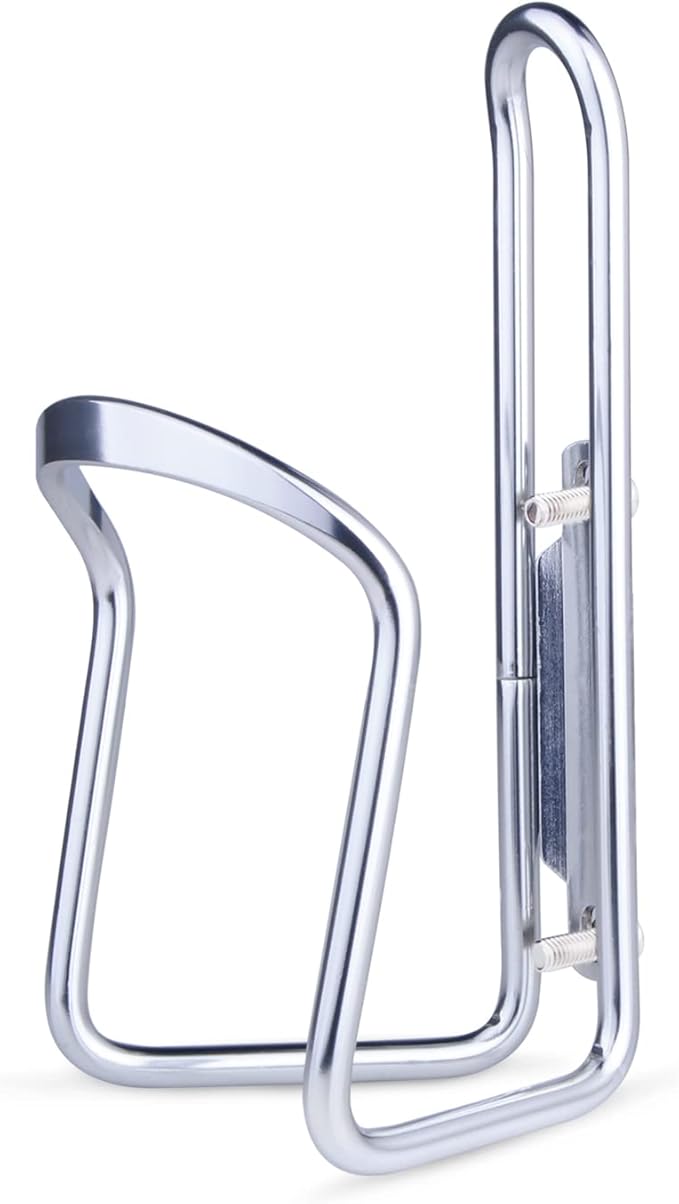 FiveBox Lightweight Aluminum Alloy Bicycle Water Bottle Cage Holder for Outdoor Activities (Silver)