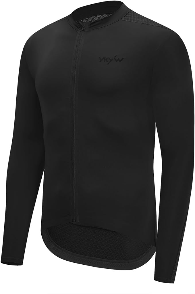YKYWBIKE Cycling Jersey Men Long Sleeves Bike Jersey with Pockets Biking Shirts for Men Cycling Breathable MTB Biker Shirts
