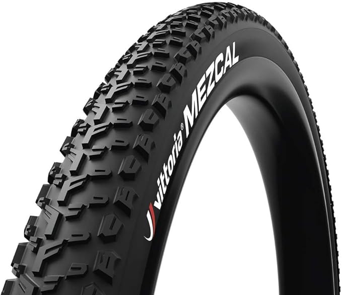 Vittoria Mezcal XC Mountain Bike Tire for Hardpack Terrain Conditions - XC-Trail TLR MTB Tire - Black