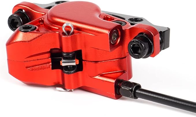 Chooee Mountain Bike Hydraulic Disc Brake ，MTB Hydraulic Disc Brake Set Right Front 800mm Left Rear 1450mm Hydraulic Brake，Red