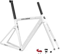 700C Road Bike Frameset 50/52cm Aluminum Alloy Frame Rim Brake Quick Release 100/135mm BSA BB68mm Carbon Fiber Rigid Fork Internal Routing