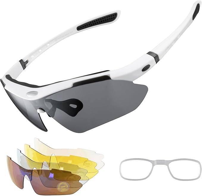 ROCKBROS Polarized Sunglasses Men Women Cycling/Pickleball/MTB Glasses UV Protection, Suitable for Myopia Glasses
