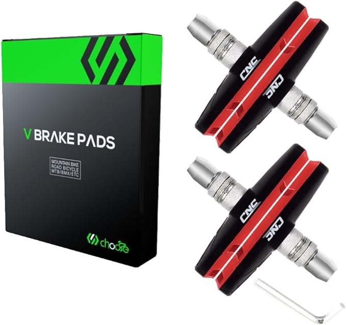 Chooee Bike V-Brake Pads, Bicycle Brake Pad Set, 2 Pairs Universal Brake Shoes