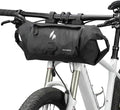 ROCKBROS Handlebar Bag Waterproof with Adjustable Capacity (Up to 8L)-Front Storage Pouch Bag with Waterproof Zipper Anti-Displacement Double-Side Open Compatible for Road Mountain Bike Cycling Travel