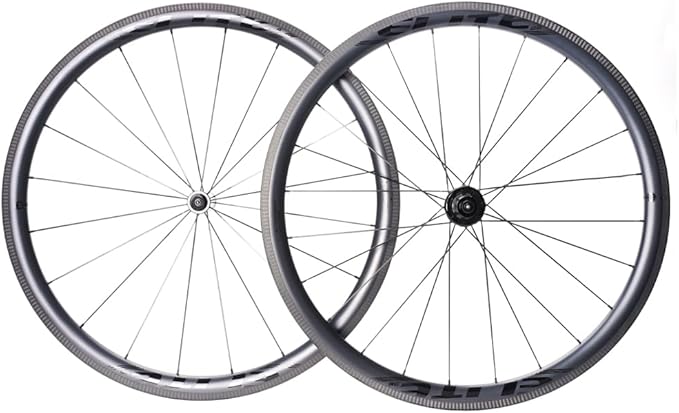 ELITEWHEELS SLT Carbon Fiber Road Bike Wheels 700C Ceramic Bearing Hub Tubeless Compatible Clincher Wheelset Pillar 1423 Spoke