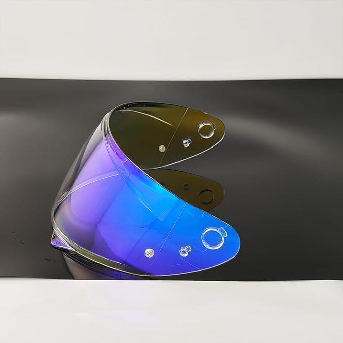 HJ-34P Helmet Visor Replacement for HJC C10.Motorcycle Helmet Shield UV Protection Compatible with HJC C10 (Revo Clear Blue)