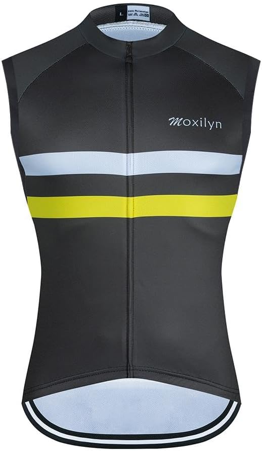 MOXILYN Men's Cycling Jersey Sleeveless Vests Bike Tank Quick Dry Bicycle Shirts Breathable Riding Clothing Top