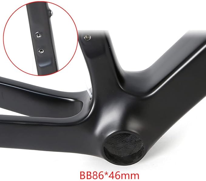 Carbon Fiber Road Bike Frameset 700C C Brake Racing Frame with Fork 45/48/51/54cm 100/130mm Quick Release Frame Set Internal Routing(54cm)
