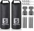 2Packs Bike Fork Bags Waterproof Roll Top Design 5L/7L Bicycle Dry Bag Fork Sacks Cycling Pack Bike Pannier for Moutain Bikes Road Bikes Electric Scooters
