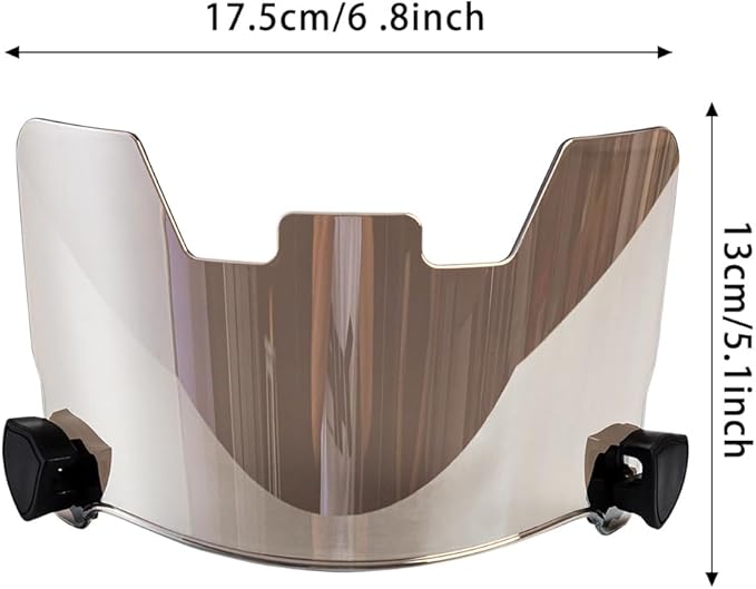Football Visor Helmet Clear Visor, Scratch Resistant, UV Block, Anti-Fog, Anti-Cracking. Fits Youth and Adult Football Helmets.