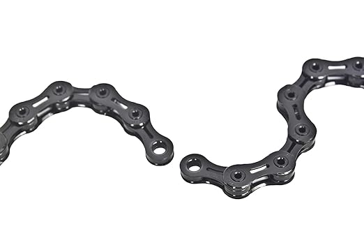 PYC SP1101 11-Speed Bike Chain, 116 Links (116L), Super Lightweight Hollow-Pin Bicycle Chain for Mountain (MTB) & Road Bikes, Compatible with Shimano, SRAM, Campagnolo (DLC Black)
