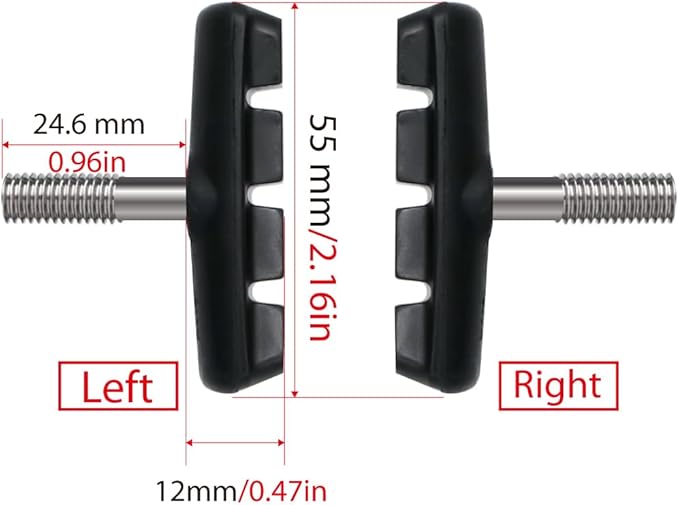CNC 2 Pairs Bicycle V-Brake Pads, Bike 70mm V Brake Blocks Set, Cantilever Brake Pads Shoes for Mountain/Road/Kids/MTB/Children's/Cycle Bike Rim.