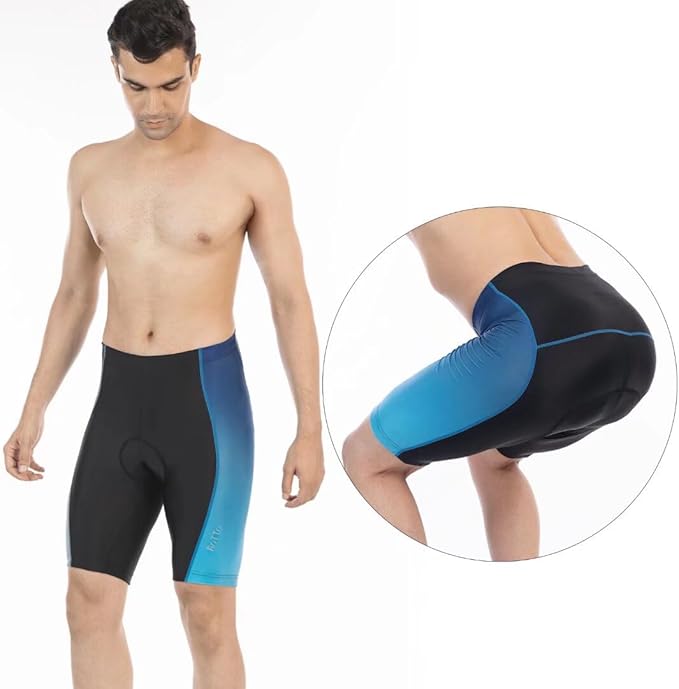 ROTTO Men's Cycling Shorts Padded Bike Shorts with Sponge & Gel Padding for Road & MTB Biking