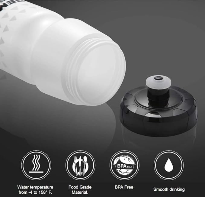 GEMFUL Bike Squeeze Water Bottle BPA Free 24 oz 2 Pack