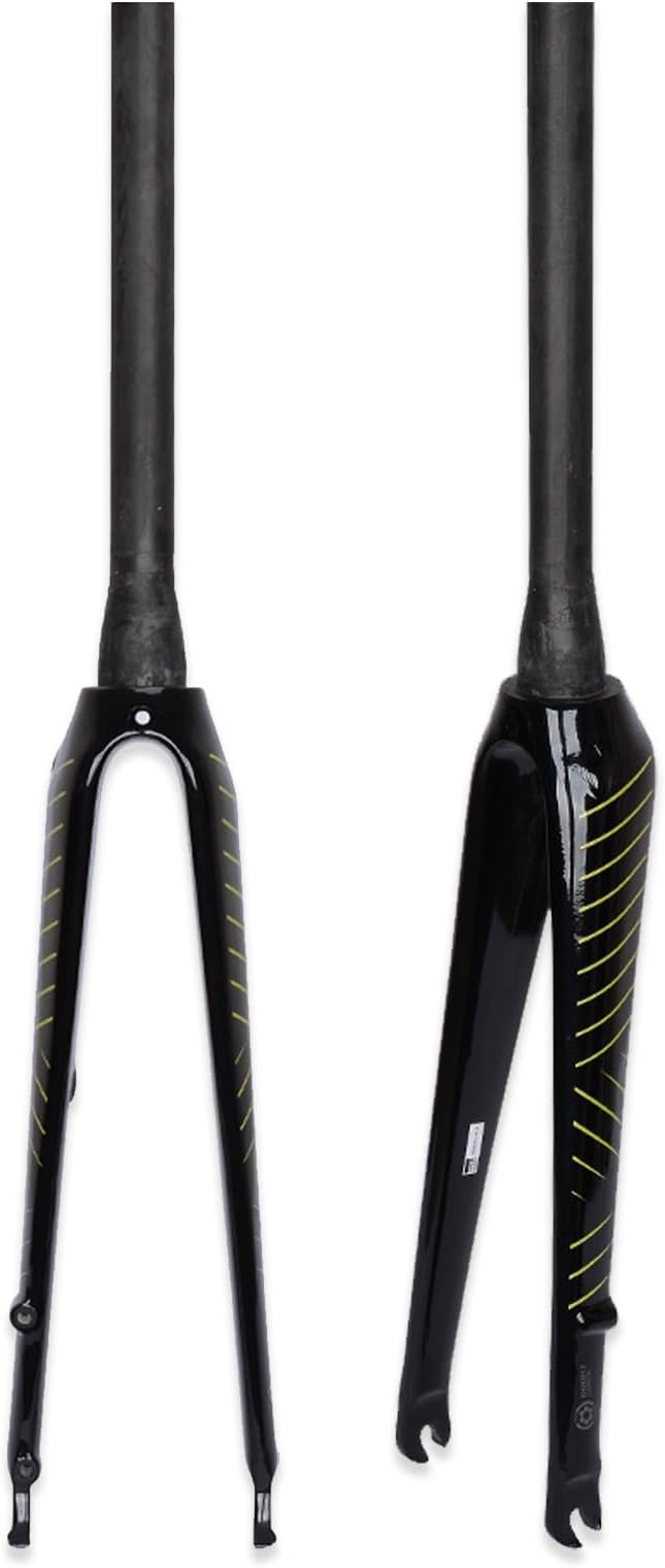 700C Full Carbon Fibre Road Bike Rigid Fork Flat Disc/C Brake Front Fork 1-1/2 Threadless Tube Gravel Road Bikes Quick Release Fork