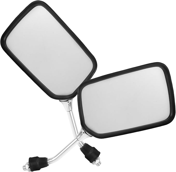 PRETYZOOM Adjustable Motorcycle Side Mirrors 10mm Convex Rear View Bike Mirrors Handlebar Mount Universal for Motorcycles Scooters and Atvs
