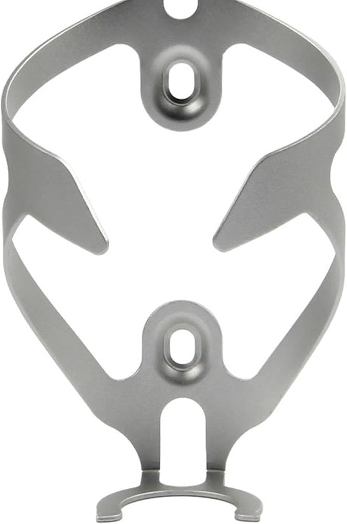 Ultra-Light Colorful Aluminum Alloy Bike Water Bottle Cage, Universal 360° Wrap Anti-Shake Bottle Holder for Mountain Road Bikes with Wrench & Screws (Silver)