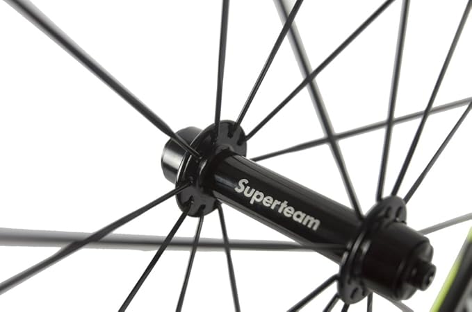 Superteam Carbon Fiber Road Bike Wheels 700C Clincher Wheelset 50mm Matte 23 Width