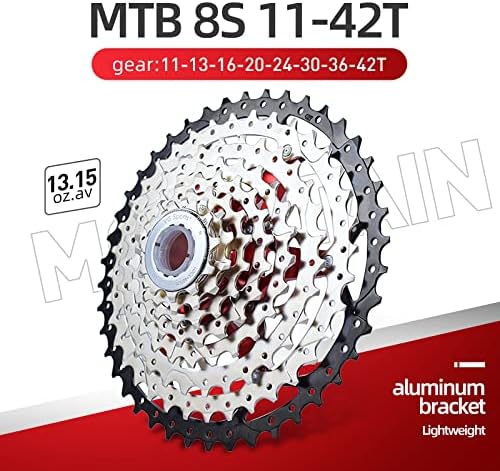 VG SPORTS 8/9/10/11/12 Speed Ultra-Light Bike Cassette for Mountain Bike 11-40T/11-42T/11-46T/11-50T/11-52T MTB Cassette Lightweight Aluminum Bracket Cassette