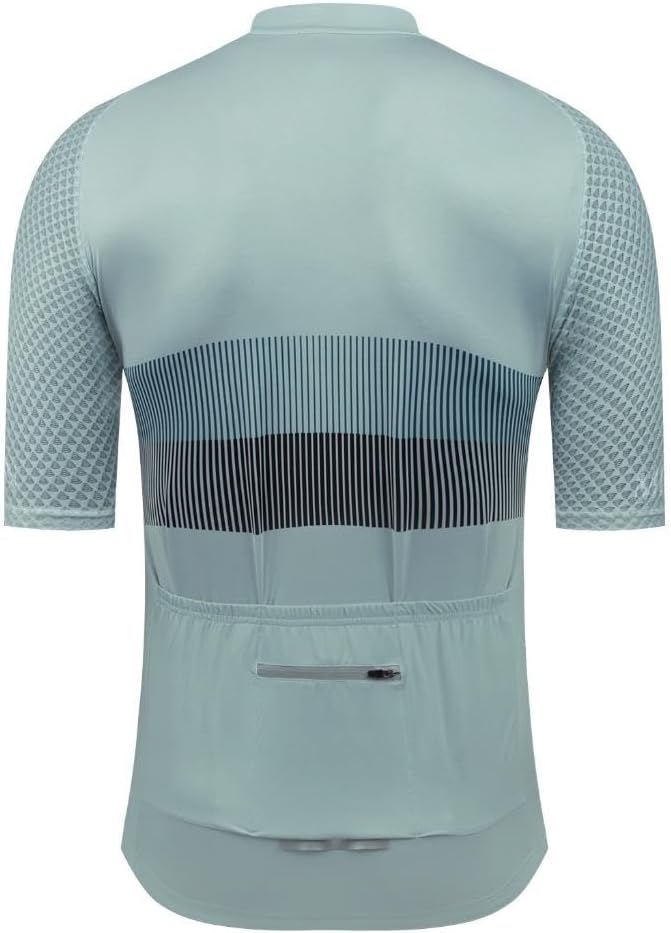 MOXILYN Men's Cycling Jersey Short Sleeve with 4 Pockets Moisture Wicking Breathable Quick Dry MTB Biking Shirt