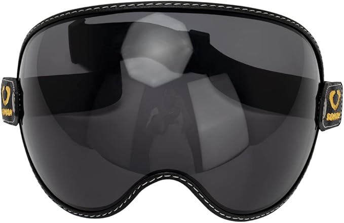 Retro Motorcycle Helmet Shield Bubble Visor, PC Goggles Lens Replacement Universal for 3/4 Open Face Full Helmet Bell Moto-3 (Smoke)