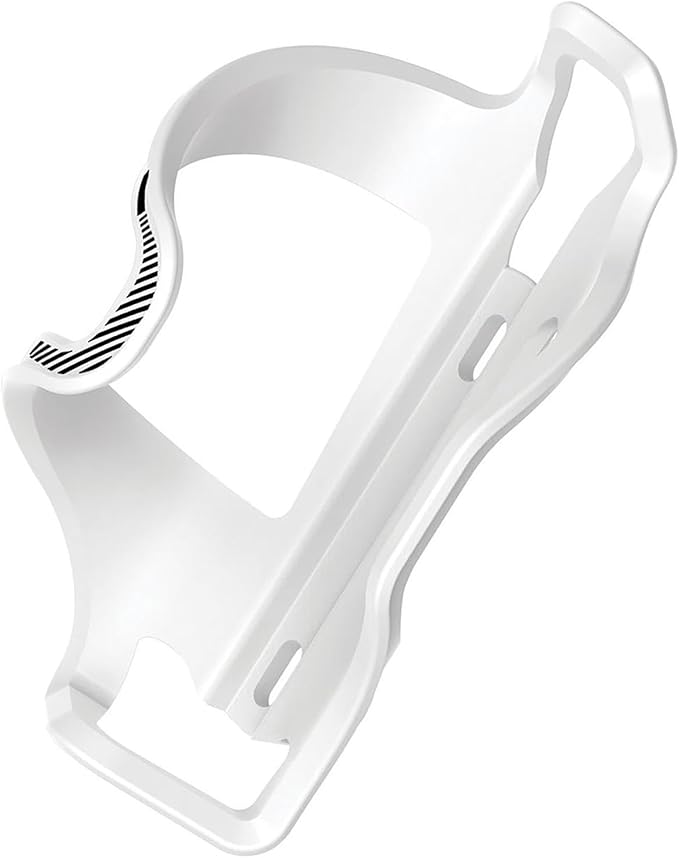 LEZYNE Flow Cage SL Enhanced Bike Water Bottle Cage - Side Load Bicycle Bottle Holder, Composite Matrix, Left/Right Options, Compact Frame Cycling Accessory - Right - White