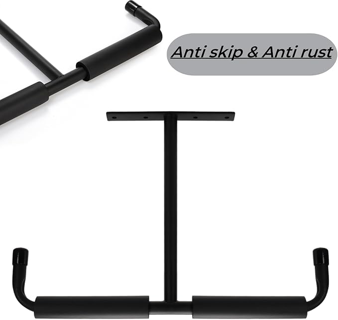 4 Pack Overhead Garage Storage Hooks, 16.5" Heavy Duty Ceiling Mount Hangers, Double T-Bar Metal Ladder Ceiling Racks, Hanging for Bike, Pipe Lumber, Fishing Rod, Sports Equipment