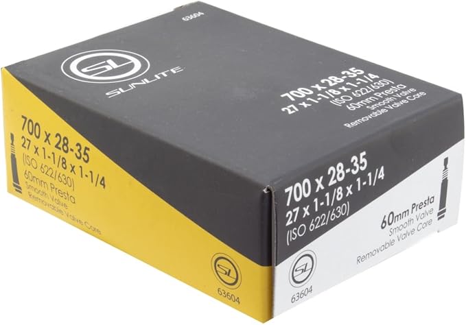 Sunlite Standard Presta Valve Bicycle Tubes