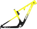 29er Carbon Fibre Mountain Bike Frame 16/17/18.5/20inch Full Suspension Frame 100mm Travel XC Soft Tail Trail Racing Bike Frame 12 * 142mm Thru-Axle/9 * 135mm QR Disc Brake(Yellow,29 * 17")