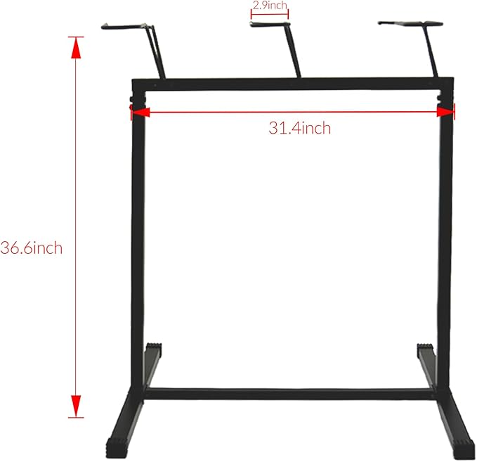 3 Bikes Stand Rack, Bikes Floor Stand for Garage, Indoor, Outdoor, Bicycle Parking Rack Fit 20”-29” Mountain Road and Kids Bikes, Max Tire Width 2.9” Easy to Install, Black
