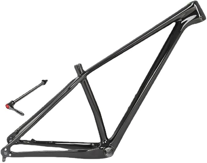 Carbon Fiber Mountain Bike Frame 27.5er 29er XC AM Hardtail Bike Frame 15''/17''/19'' 12 * 142mm Thru Axle Frame Disc Brake Routing Internal(Glossy Black,27.5 * 17'')