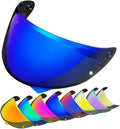 HJ-34P Helmet Visor Replacement for HJC C10.Motorcycle Helmet Shield UV Protection Compatible with HJC C10 (Revo Deep Blue)