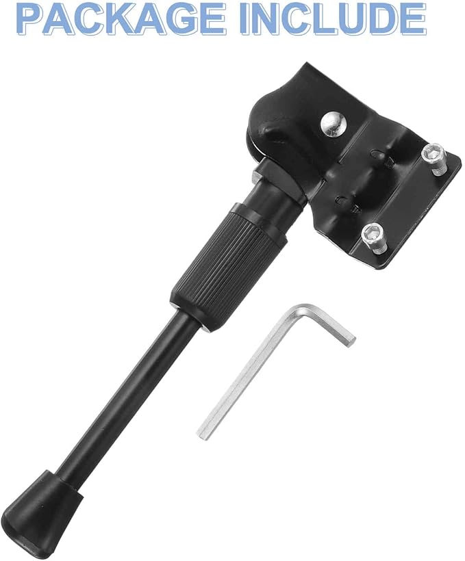 HARFINGTON Back Bike Kickstand Carbon Steel Bicycle Single-Side Kick Stand Rear Mount Bikes Support Racks for 24 Inch Wheel with Tool, Black