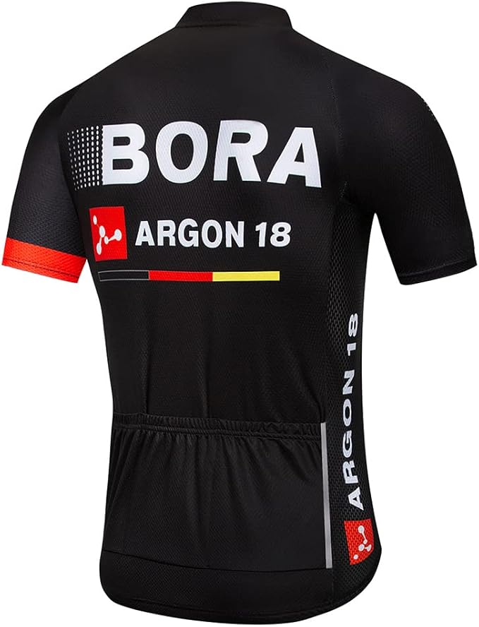 Men's Cycling Bike Jersey Short Sleeve Biking Shirt with 3 Rear Pockets + Zipper Pocket Breathable Quick Dry Bicycle Jersey