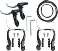 CYSKY Complete Universal Bike Brakes Set, Front and Rear MTB Brake, Inner and Outer Brake Cables and Brake Lever Kit for Mountain Bikes Road Bikes