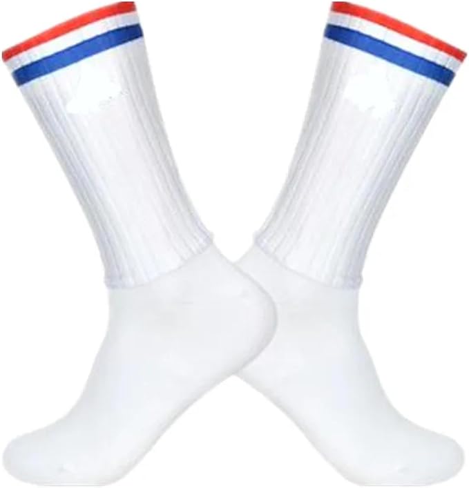 Men'S Crew Socks Summer Breathable Cycling Socks Men Anti Slip Seamless Aero Bike Wearproof Road Calcetines Ciclismo St, Stripe