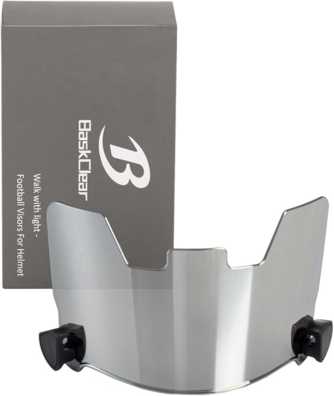 Football Visor Helmet Clear Visor, Scratch Resistant, UV Block, Anti-Fog, Anti-Cracking. Fits Youth and Adult Football Helmets.