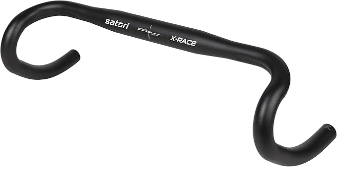 Satori X-Race Gravel Cyclocross Road Bike Bicycle Fixed Gear Single Speed Aluminum Alloy AL6061 8 Degree Flare Drop Bar Bent Handlebar Clamp Size 31.8mm - Width 440mm