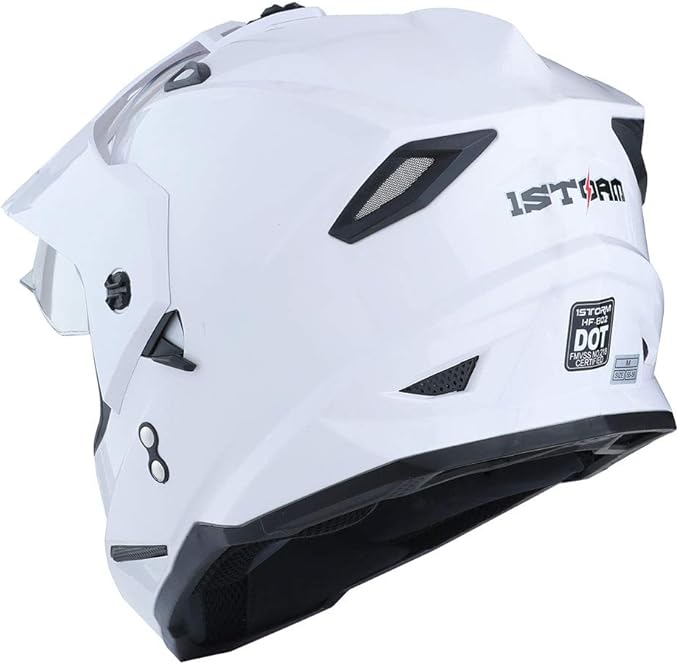 1Storm Dual Sport Motorcycle Motocross Off Road Full Face Helmet Dual Visor: HF802