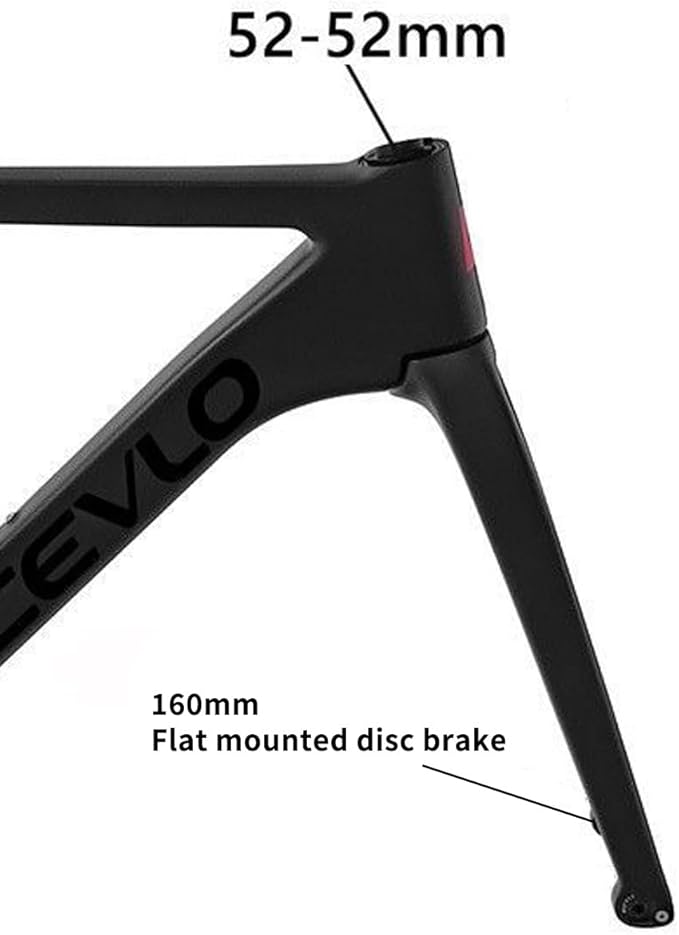 700C Road Bike Frameset 44 47 50 53 56 Cm Carbon Fiber Disc Brake Bike Frame Thru Axle F12×100mm R12×142mm Windbreaker Frame T47mm Threaded Bottom Bracket Max 32C Tire(Chameleon,56cm)