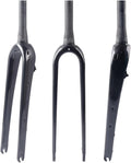 700C Carbon Fiber Rigid Fork Gravel Road Bikes Fork Disc Brake Front Fork 1-1/8" Straight/Tapered Tube QR 9 * 100mm Bike Front Forks